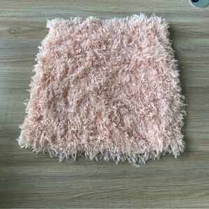 Forever 21 pink fuzzy feather skirt